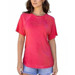 NEW GRACE AND LACE mineral wash raglan tee in pink
